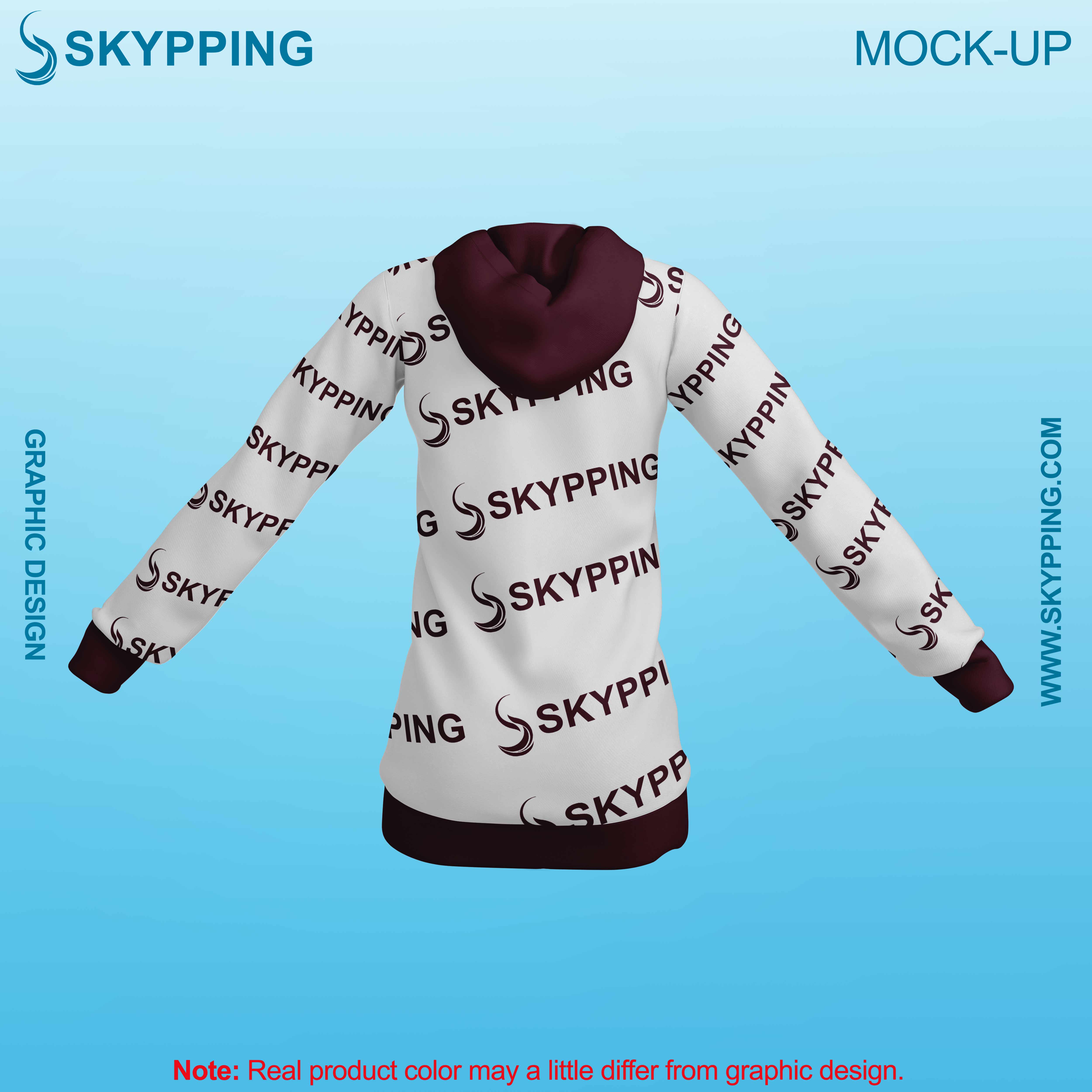 White Combo Pull Over Hoodie with Kangroo Pockets for Women